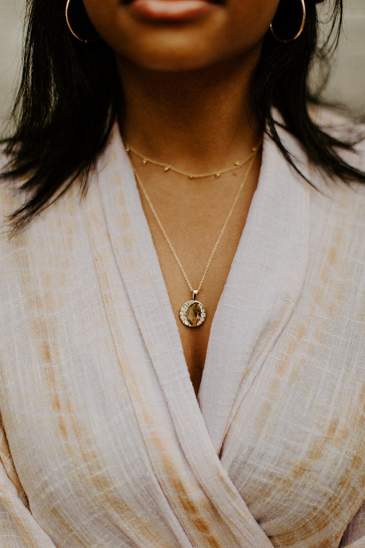 Moon Phases Necklace in Gold Vermeil