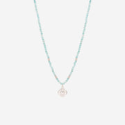 Amazonite Rays of Love Beaded Necklace in Sterling Silver