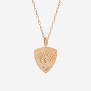 Amulet Shield Necklace in Gold Vermeil